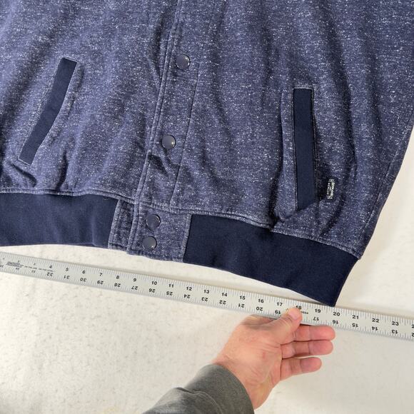 Sean John Fleece Shacket Snaps Jacket Men XXXL (3XL) Heathered Blue Grey Pockets - Picture 13 of 16